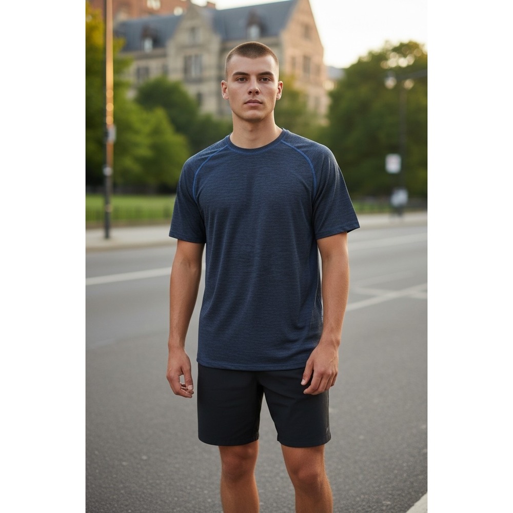 Lululemon Metal Vent Shirt Medium Blue Outdoors Pullover Athleisure‎ Yoga Mens